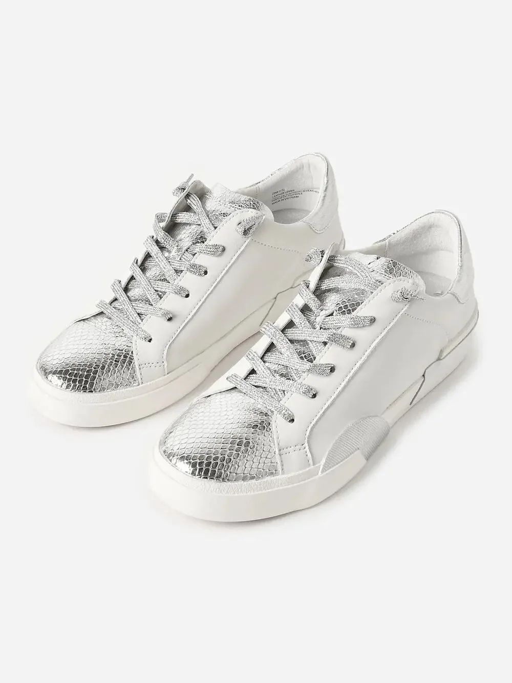 Dolce Vita Zina White Silver Sneaker 9